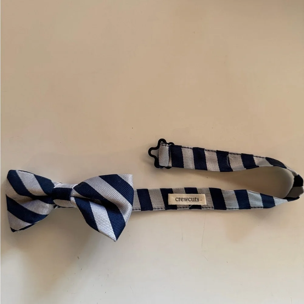 Boy’s Striped Blue and White Crew Cuts (J.Crew) Bow Tie